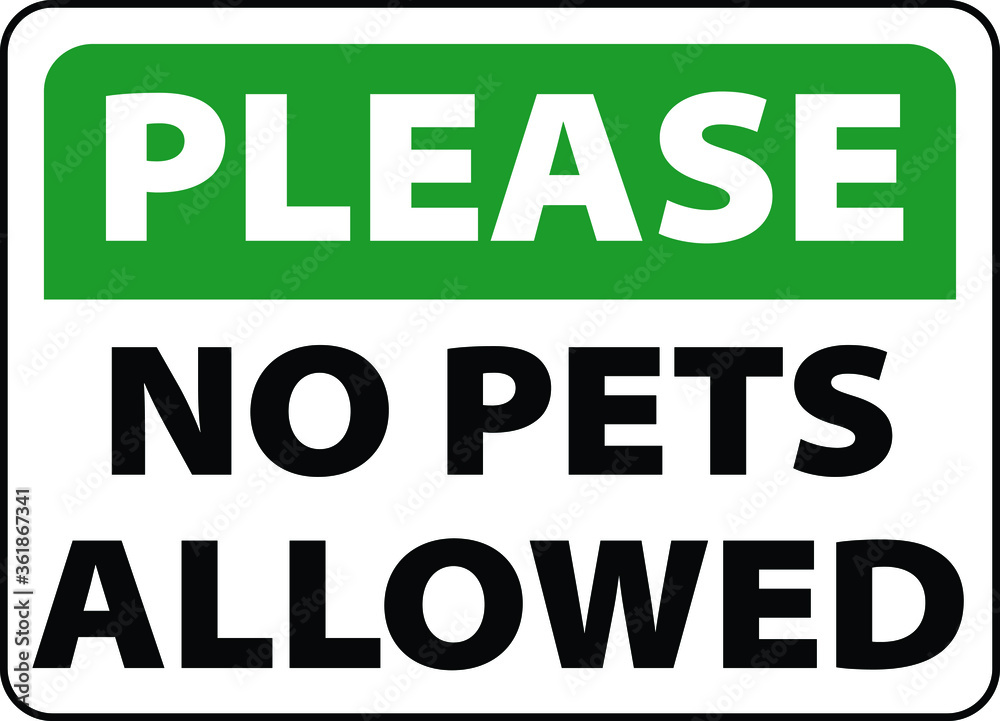 No pets allowed warning sign vector