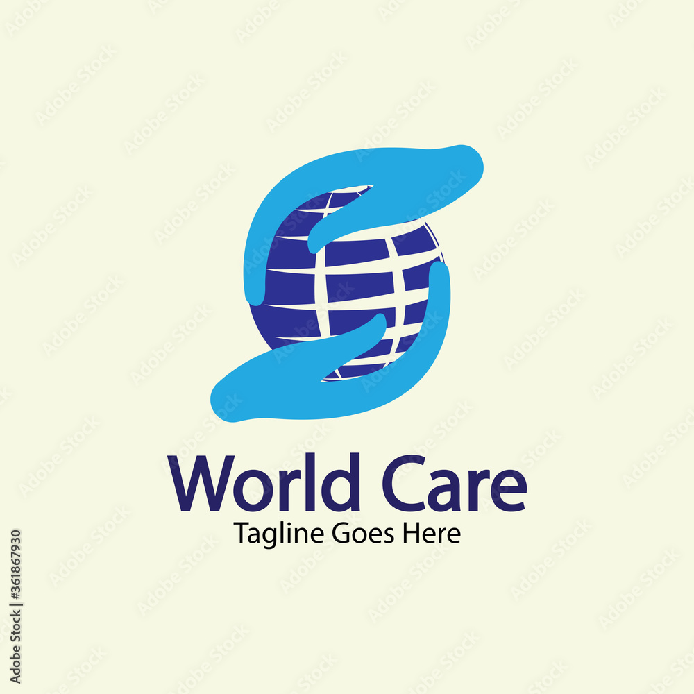 World Care Logo Template Design Vector, Emblem, Design Concept, Creative Symbol, Icon. World Care Logo Template Design Vector, Emblem, Design Concept, Creative Symbol, Icon.