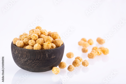 Organic popping Quinoa - Chenopodium quinoa. White background