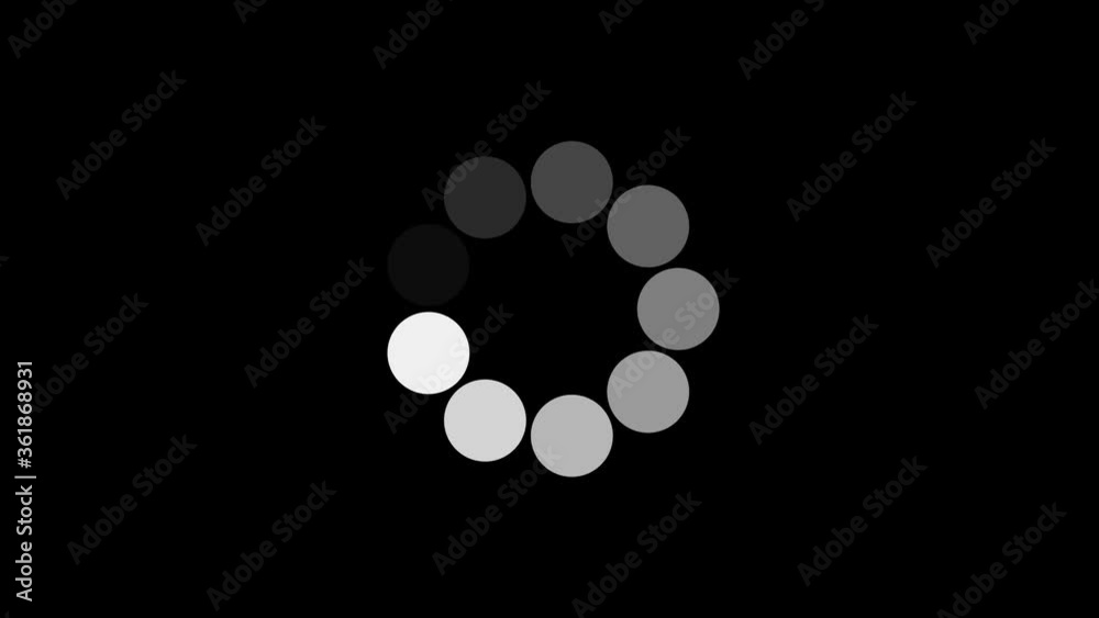 Abstract CGI motion background with rotating concentric circles (computer wait state) in perfect seamless loop (3840 x 2160, 30 fps).