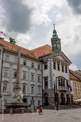 the old town square in Ljubljana