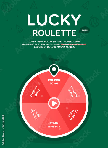 Summer web event popup using roulette
