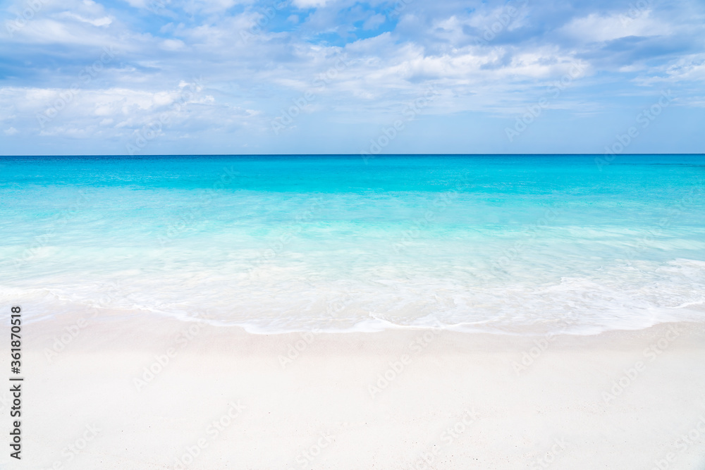 Beautiful beach with turquoise water and white sand