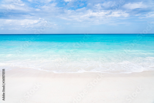 Beautiful beach with turquoise water and white sand