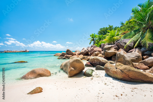 Tropical beach in the Seychelles