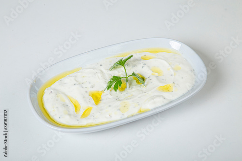 Turkish Appetizers on wooden background