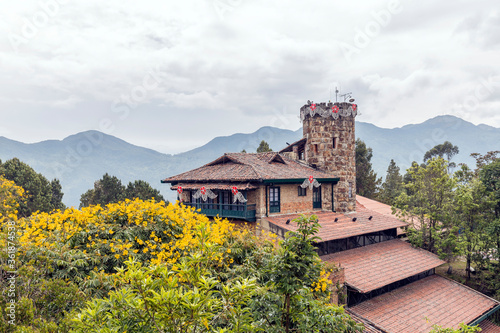Montserrate hill in Bogota. Bogota is the fastest growing major city in Latin America.