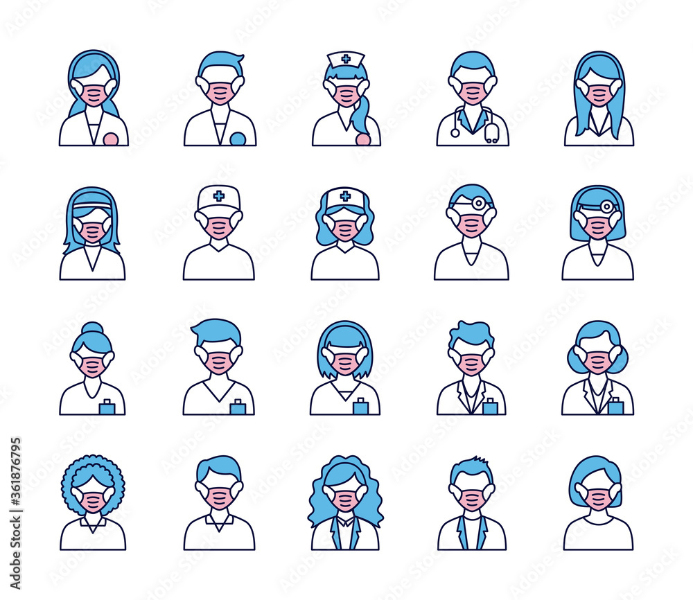 group of people and doctors wearing medical masks group of people and doctors wearing medical masks