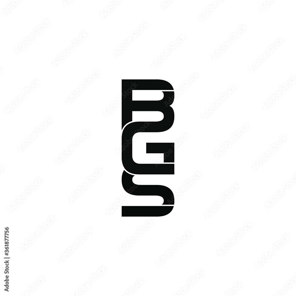 bgs letter original monogram logo design bgs letter original monogram logo design