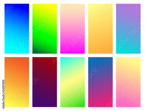 Set of color gradient backgrounds © elena_76k