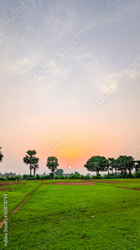 sunset over the park © Mohemed