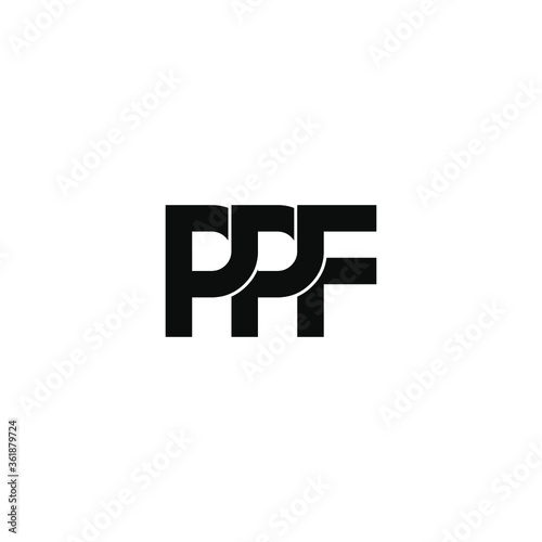 ppf letter original monogram logo design