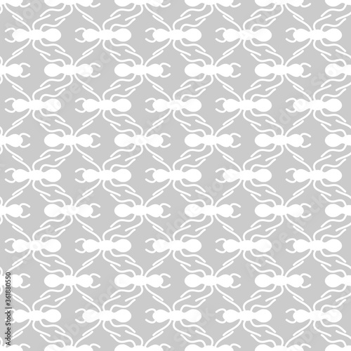 Big ant in a line seamless repeat pattern background © Estalon Industries