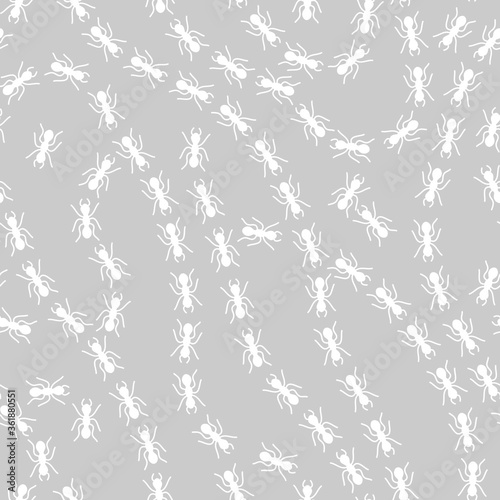 Ants in a line pattern seamless repeat background