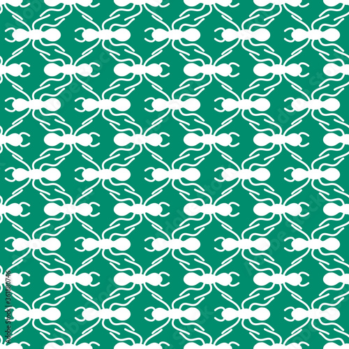 Fototapeta Naklejka Na Ścianę i Meble -  Big ant in a line seamless repeat pattern background