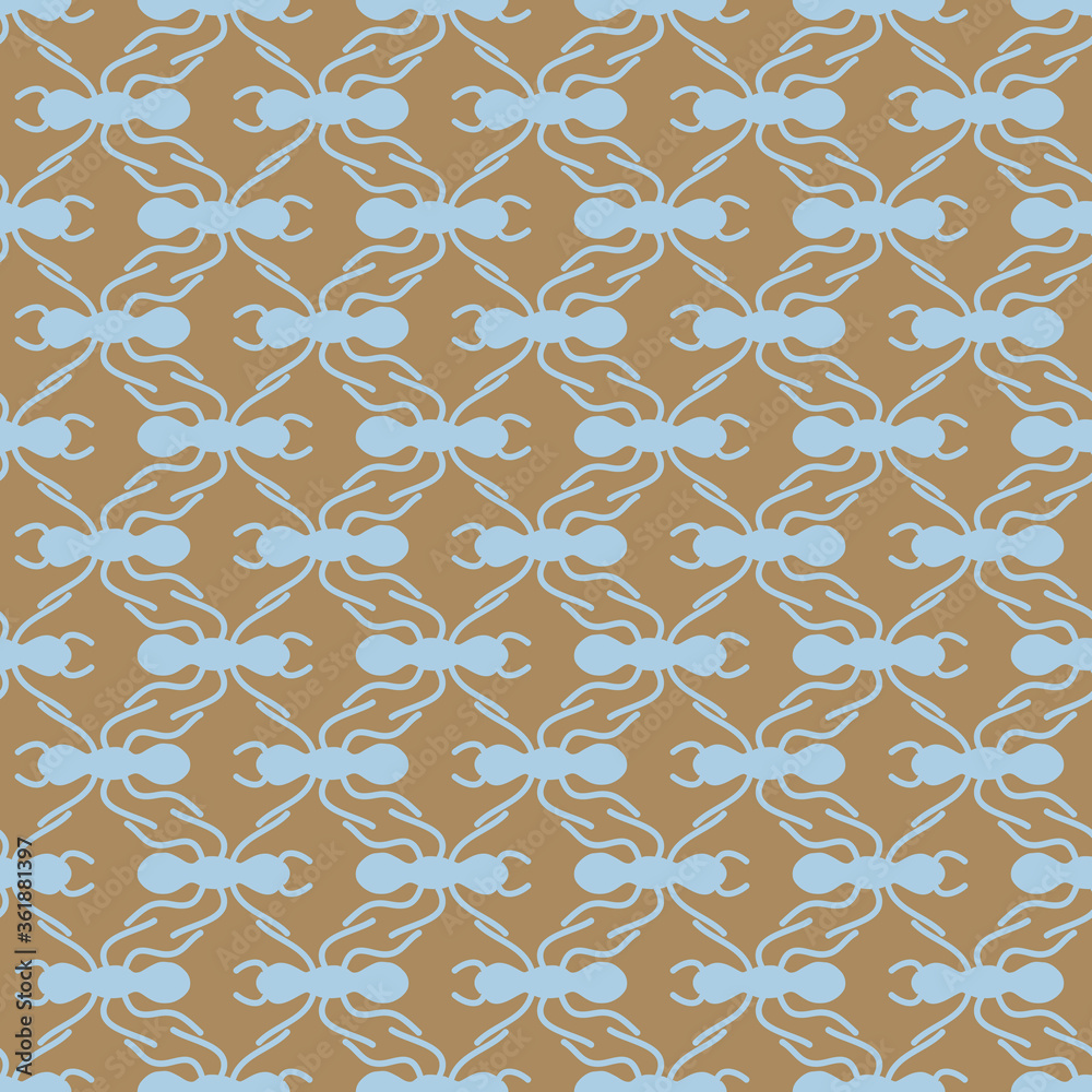 Big ant in a line seamless repeat pattern background Big ant in a line seamless repeat pattern background