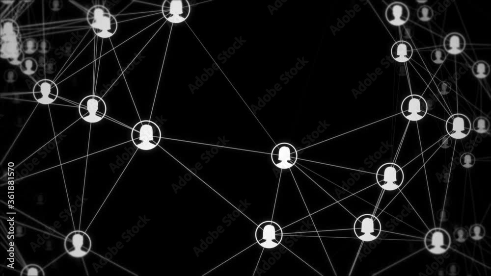 Dynamic social network contact icons looping background Dynamic social network contact icons looping background