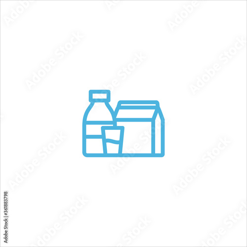 milk icon flat vector logo design trendy