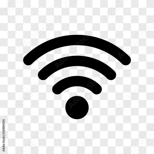 Wifi internet wireless icon in checkerboard BG. Internet flat icon symbol for applications.