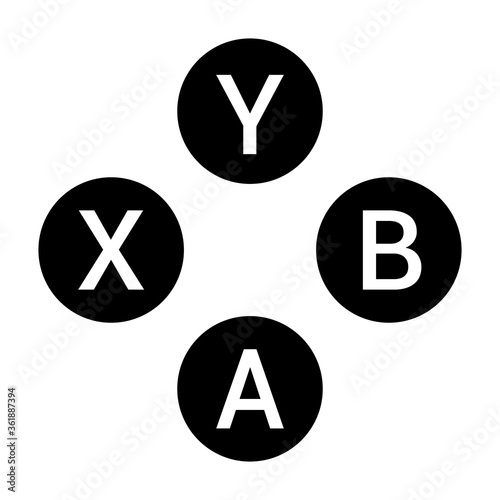 Game controller buttons flat vector icon for video gaming apps, websites and games