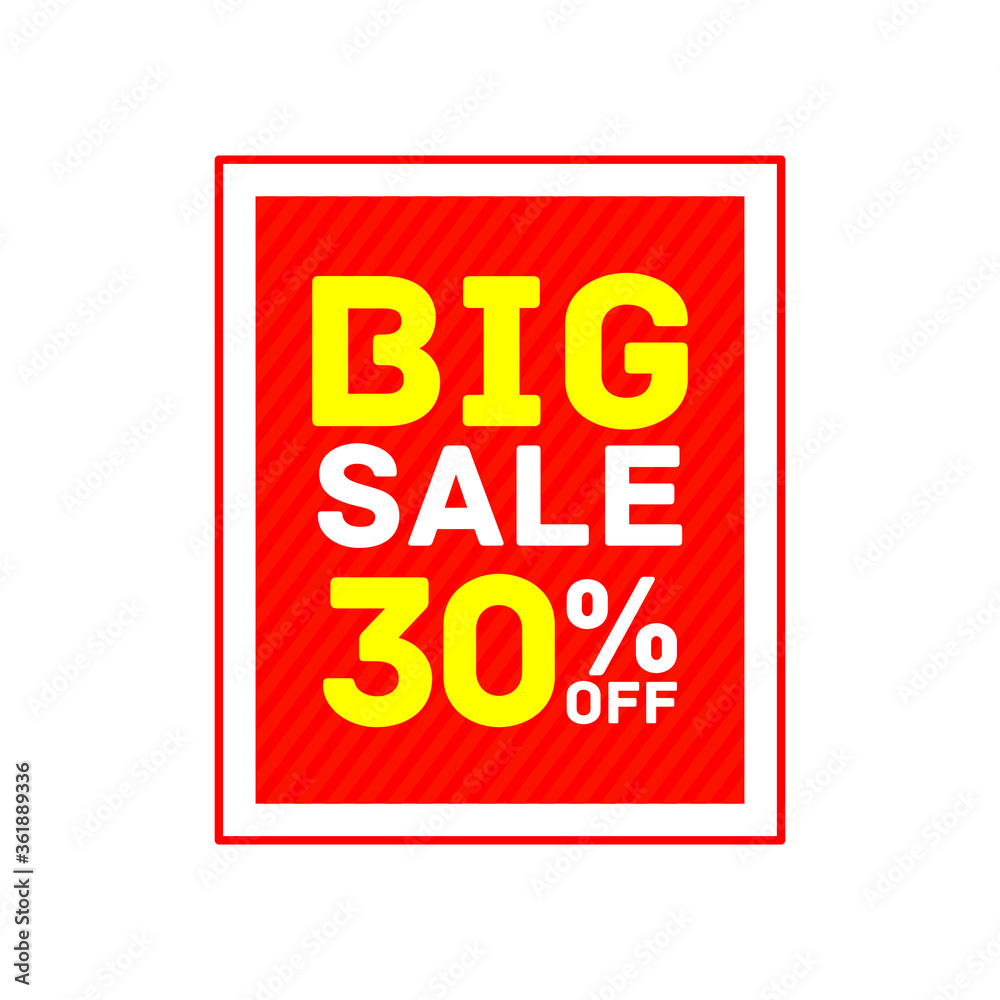 20% offer big sale discount tag sticker banner vector eps