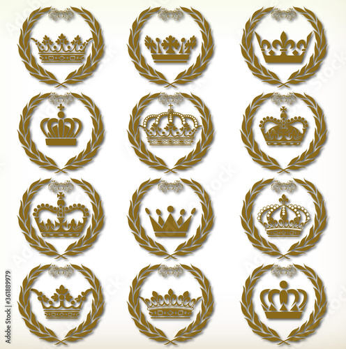 エレガンス 女王様 イラスト素材 パンフレット ティアラ ビンテージ フレーム枠 プリンセス 月桂樹 パイレーツ 海賊 クラウン キング ラグジュアリー 王 冠 王冠 かんむり クロス 洋風 蔦 ツタ 豪華 お城 お姫様 王室 エンブレム ゴージャス