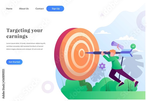 targeting business web landing page