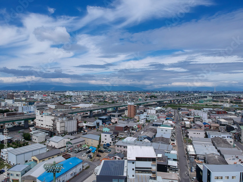 航空撮影した日本の街と道路の風景 © zheng qiang