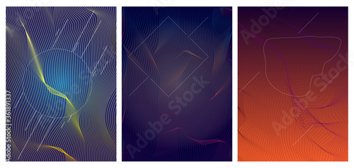 Abstract background with dynamic waves. Modern colored Sale banner, book cover template design. Trendy vector poster