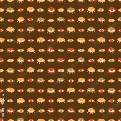 Seamless pattern with hand drawn eye, vector illustration