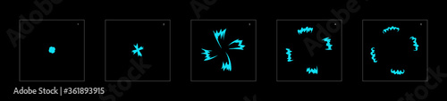 Shine water effect. Water explosion animation effect. Animation sprite sheet for games, cartoon or animation. vector style animation effect 1380.