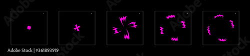 Shine poison explosion effect. Poison explosion animation effect. Animation Sprite sheet for games, cartoon or animation. vector style animation effect 1384.