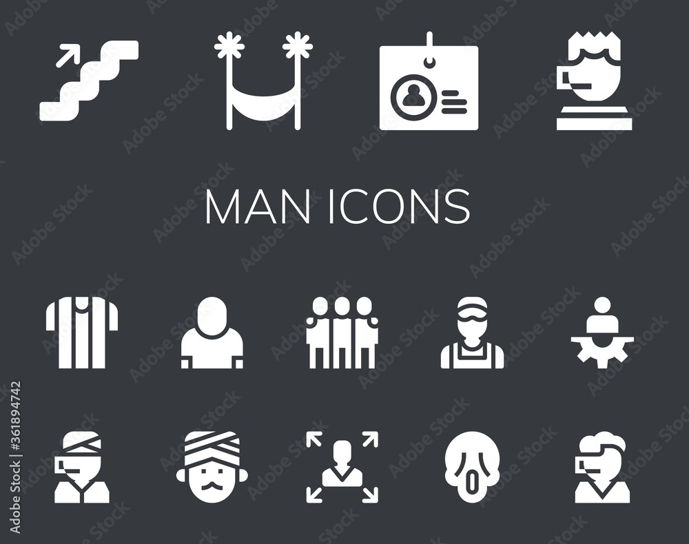 Modern Simple Set of man Vector filled Icons Modern Simple Set of man Vector filled Icons