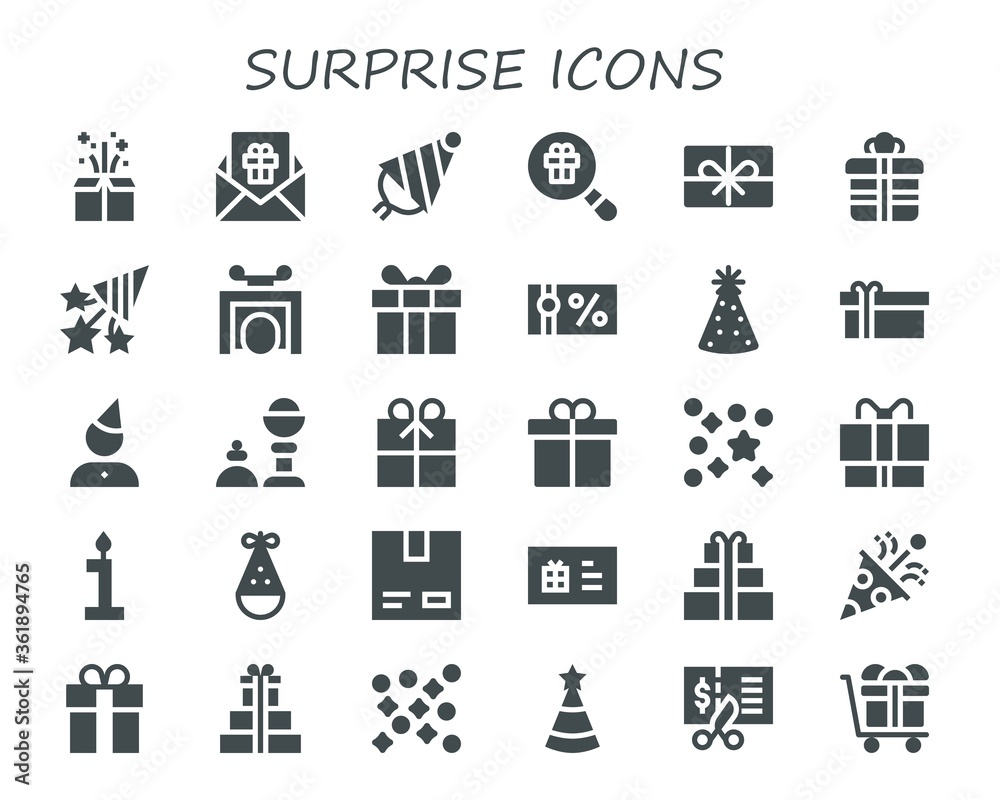 surprise icon set surprise icon set