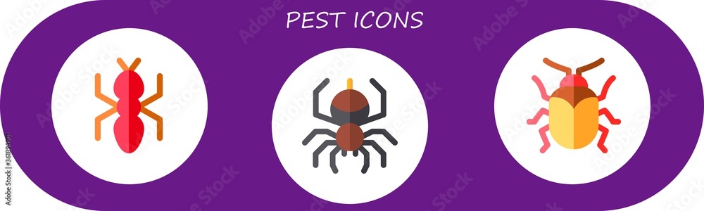 Modern Simple Set of pest Vector flat Icons Modern Simple Set of pest Vector flat Icons