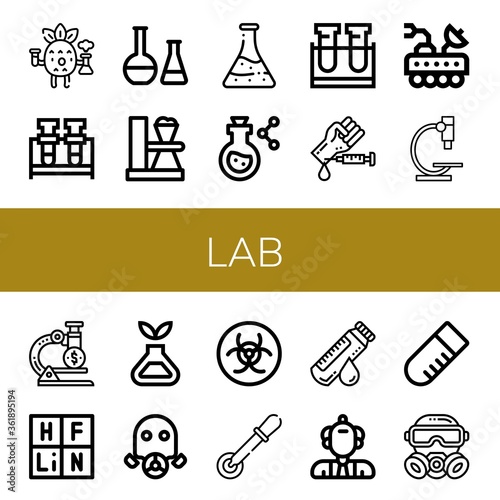 lab icon set