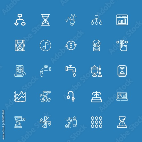 Editable 25 flow icons for web and mobile