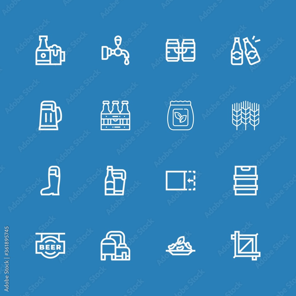 Editable 16 barley icons for web and mobile Editable 16 barley icons for web and mobile