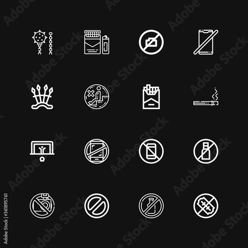 Editable 16 ban icons for web and mobile