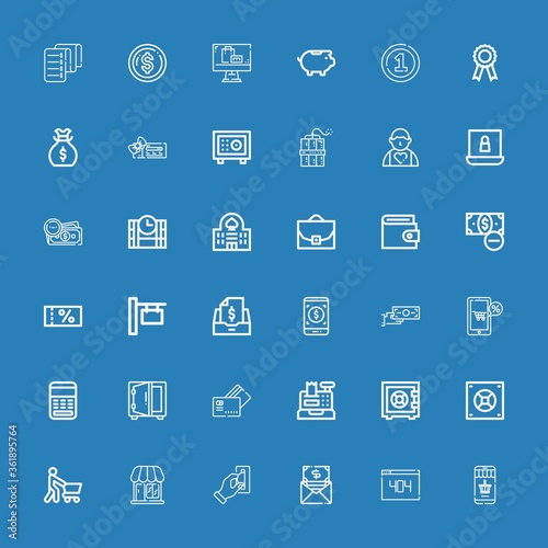 Editable 36 money icons for web and mobile