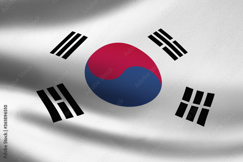 Korea Republic flag waving Korea Republic flag waving