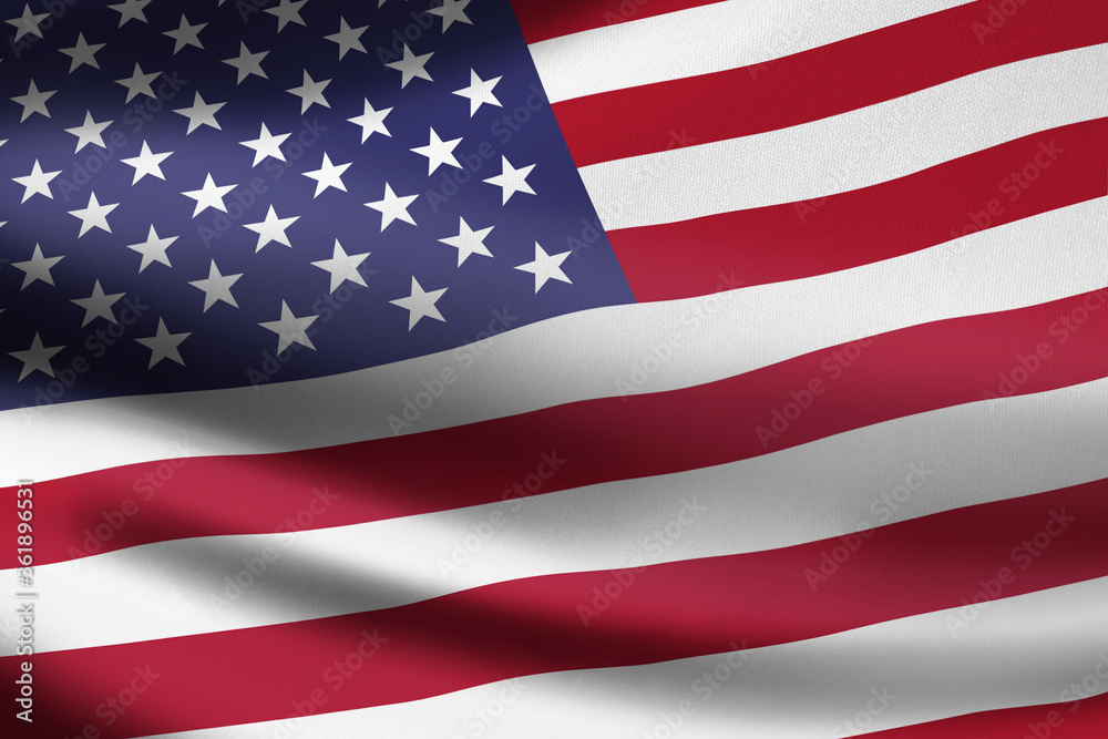 United States of America flag waving United States of America flag waving