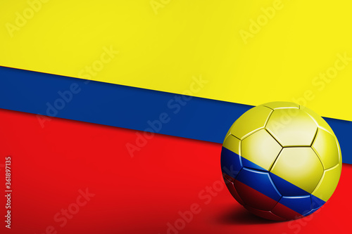 Ecuador flag with soccer ball