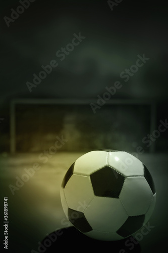 Soccer ball on playing field