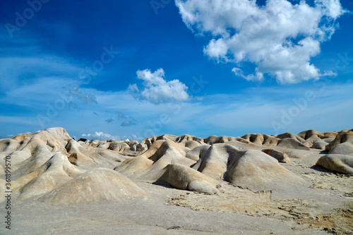 Wide angle view of Bintan Island sand desert