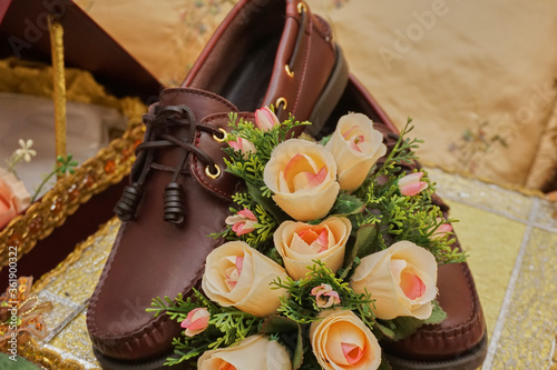 Photography Selective focus on Malay wedding dowry items