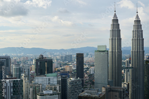 Kuala Lumpur city skyline in the afternoon