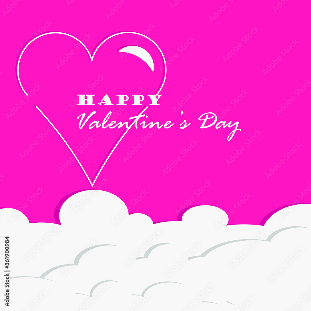 the valentine's day wallpaper. Valentine with pink purple white background concept. Flat lay, top view.