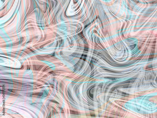 Colourful psychedelic background made of interweaving curved shapes. liquid splash as Illustration. photo