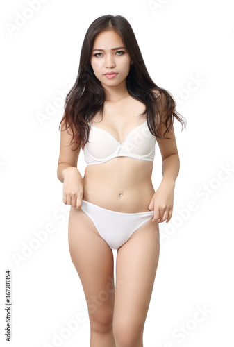 woman white bikini